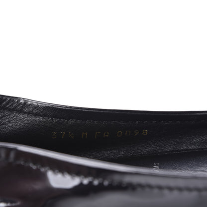 Louis Vuitton Patent Calfskin Oxford Loafers 37.5 Black 8 of 9