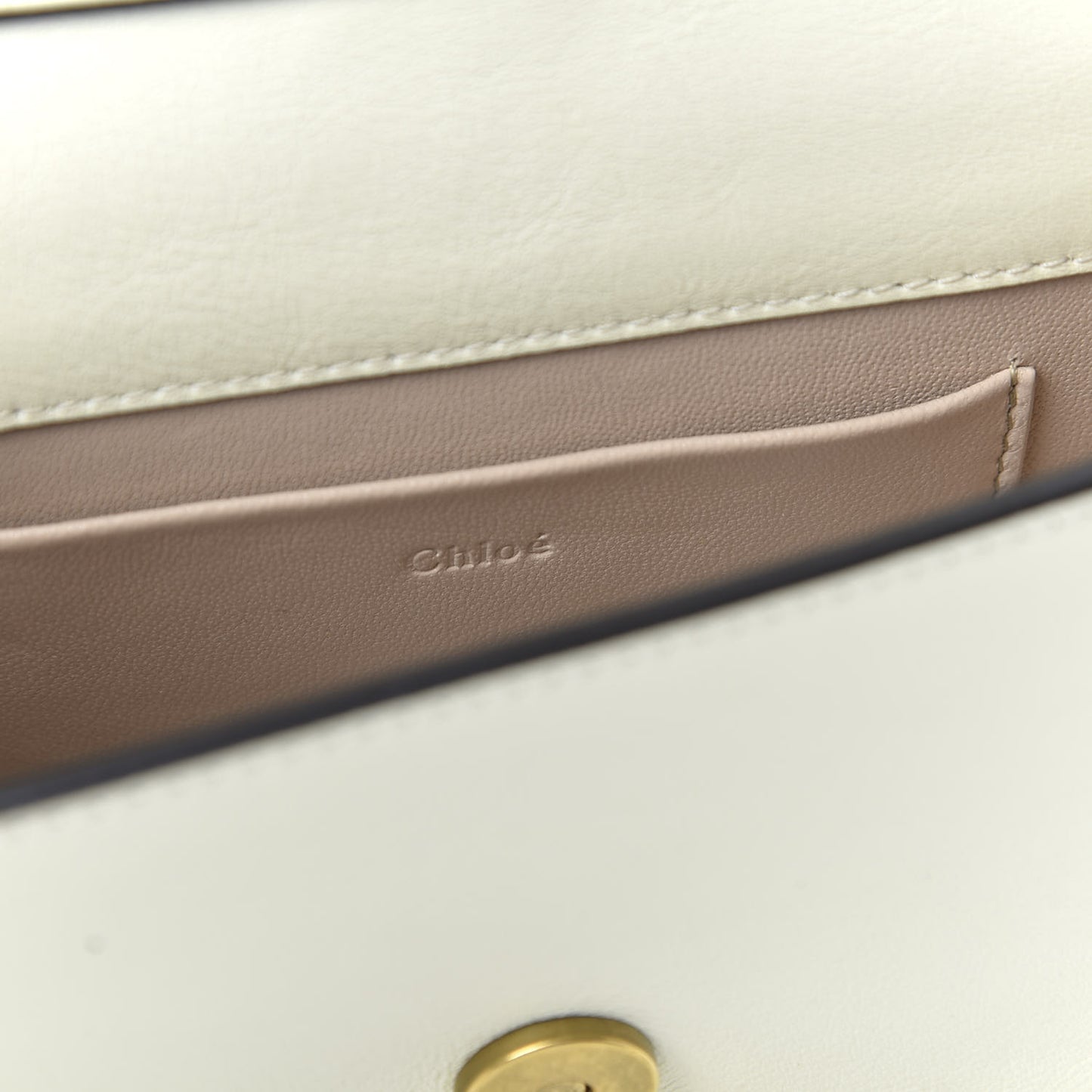 Calfskin Small Nile Bracelet Minaudiere Bag Off White