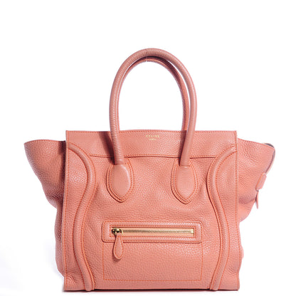 Celine Pebbled Leather Mini Luggage Peach 1 of 8