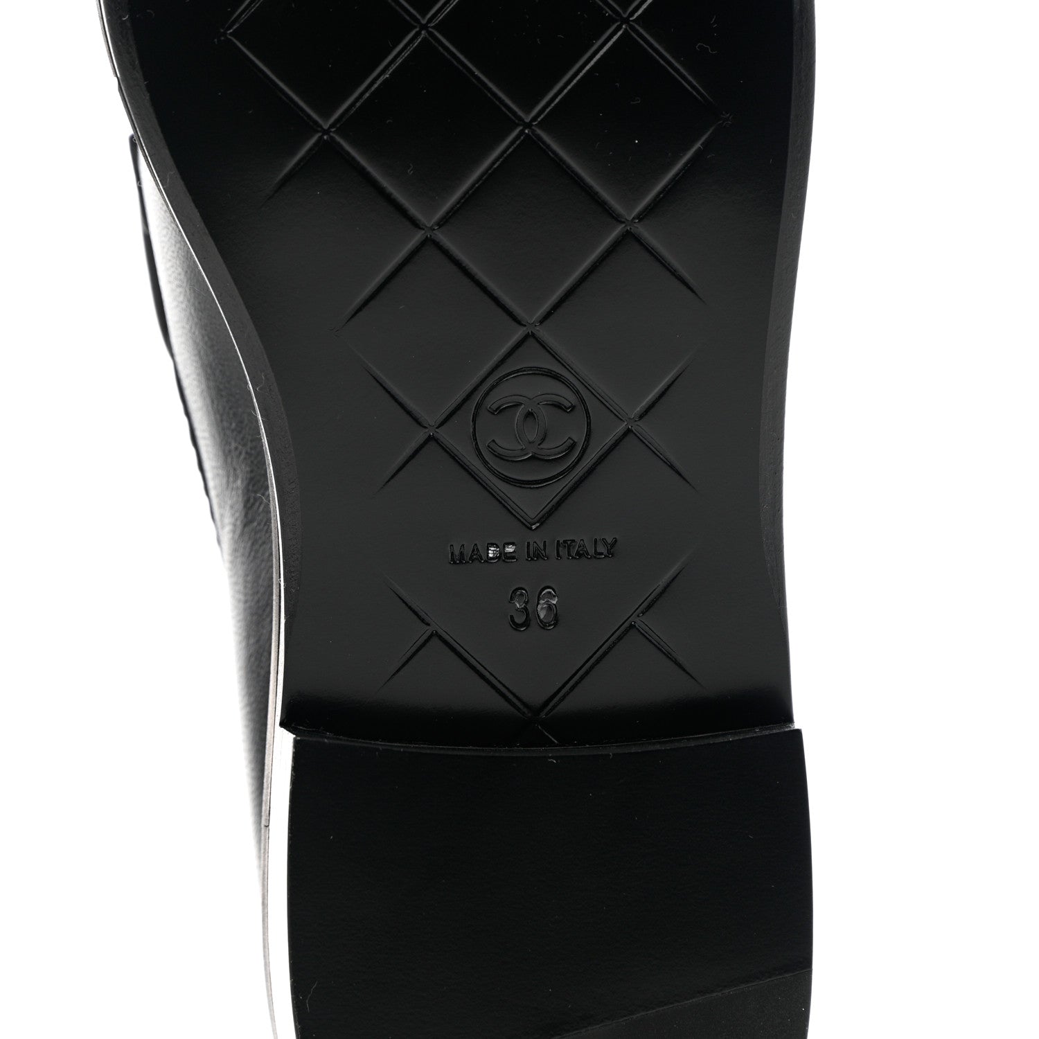 Chanel Lambskin Quilted CC Turnlock Loafers 36 Black 8 of 9