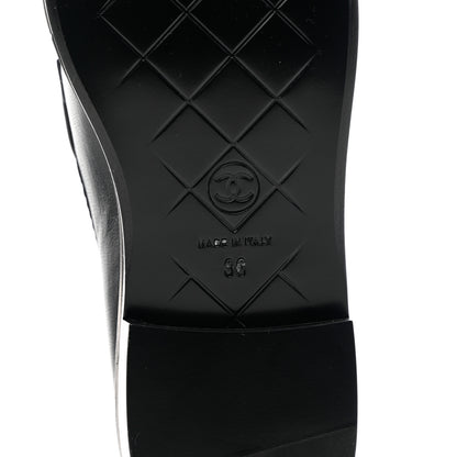 Chanel Lambskin Quilted CC Turnlock Loafers 36 Black 8 of 9
