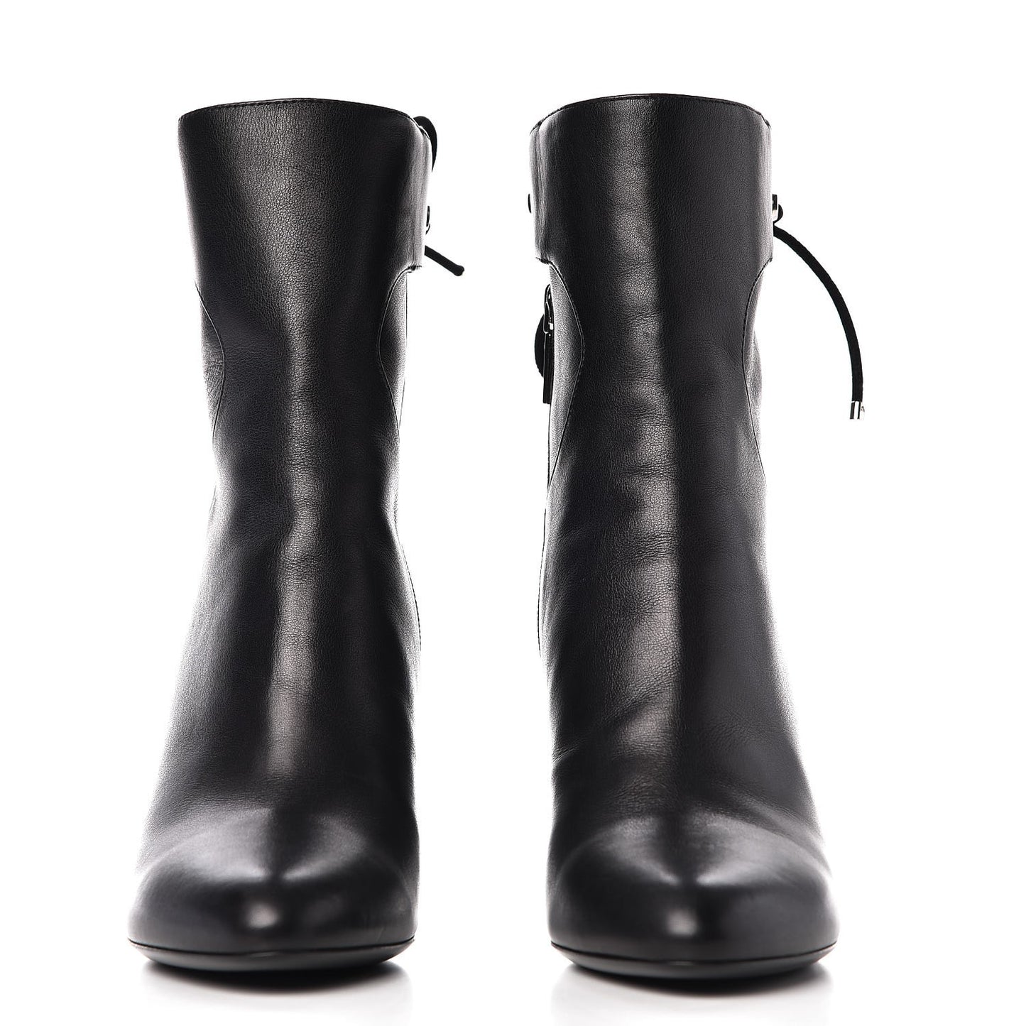Calfskin Studded Stellar Ankle Boots 38 Black