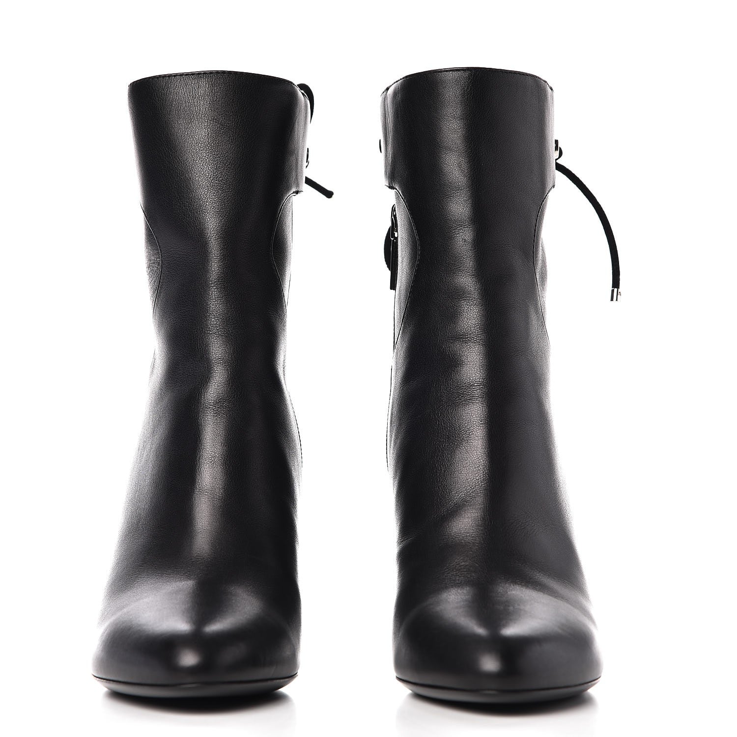 Christian Dior Calfskin Studded Stellar Ankle Boots 38 Black 2 of 10