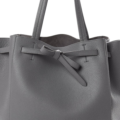 Celine Soft Grained Calfskin Small Belt Cabas Phantom Grey 6 of 8