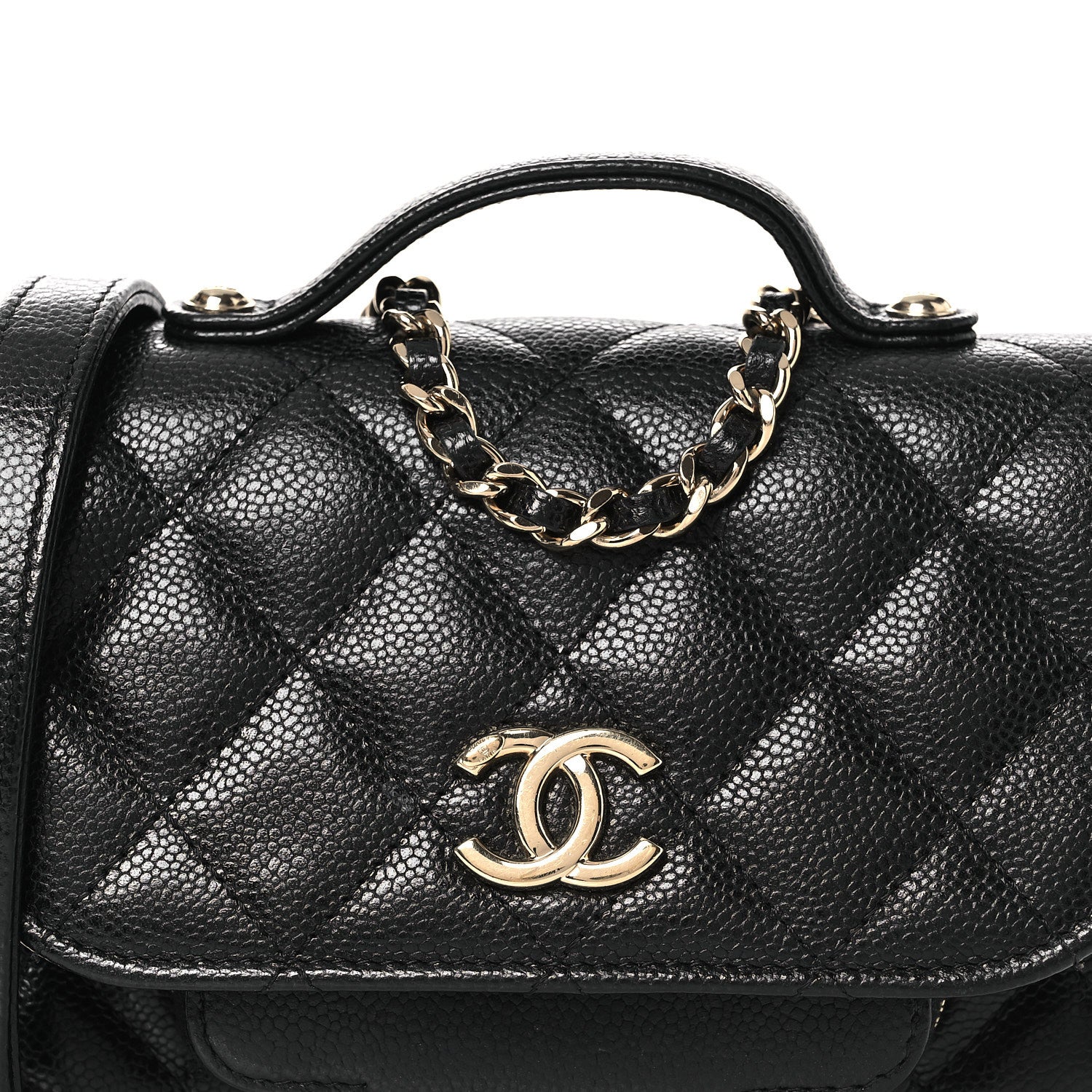 Chanel Caviar Quilted Business Affinity Clutch With Chain Black 9 of 13