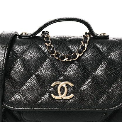 Chanel Caviar Quilted Business Affinity Clutch With Chain Black 9 of 13