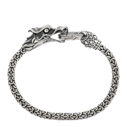 John Hardy Sterling Silver Diamond Naga Dragon Head Bracelet 2 of 5