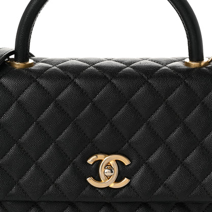 Chanel Caviar Quilted Small Coco Handle Flap Black 8 of 10