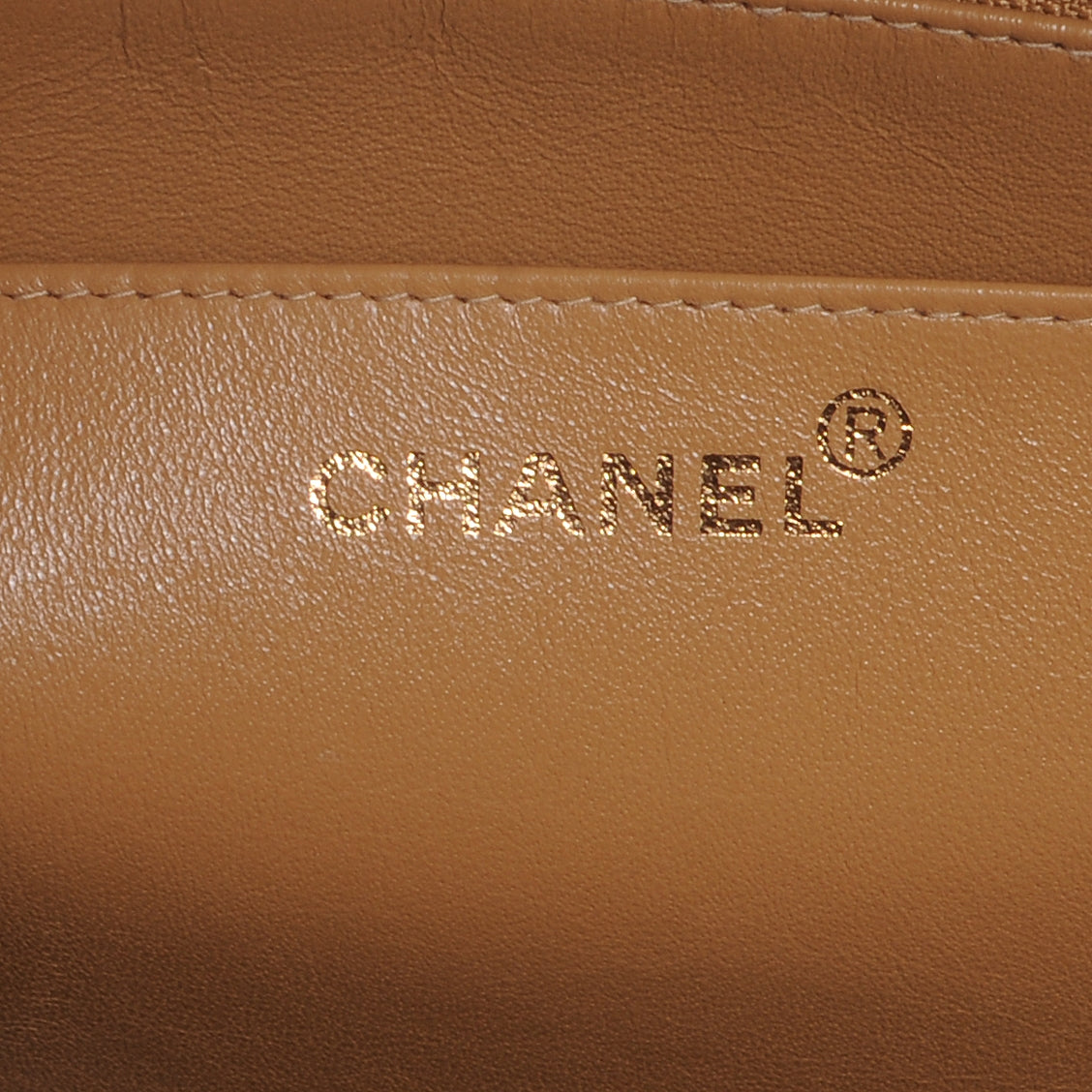 Lambskin Diamond Stitched Jumbo Flap Beige