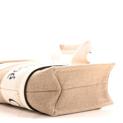 Chloe Cotton Calfskin Nano Woody Ribbon Tote With Strap White 10 of 10