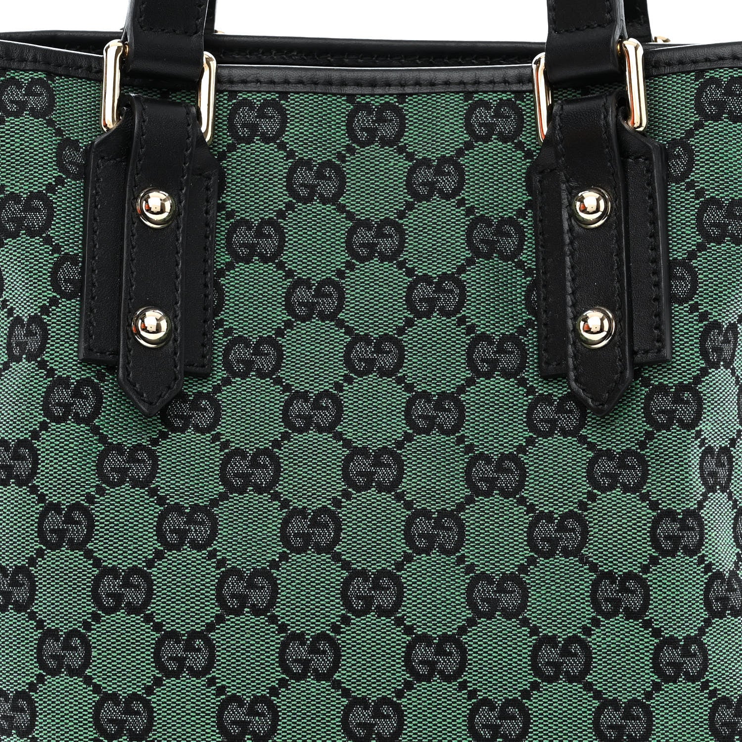 Gucci Monogram Tote Bag Green 8 of 10
