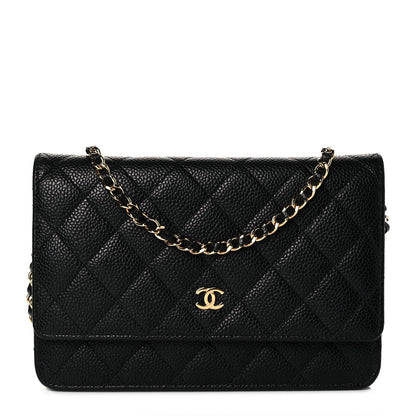 Chanel Caviar Quilted Wallet On Chain WOC Black 1 of 10