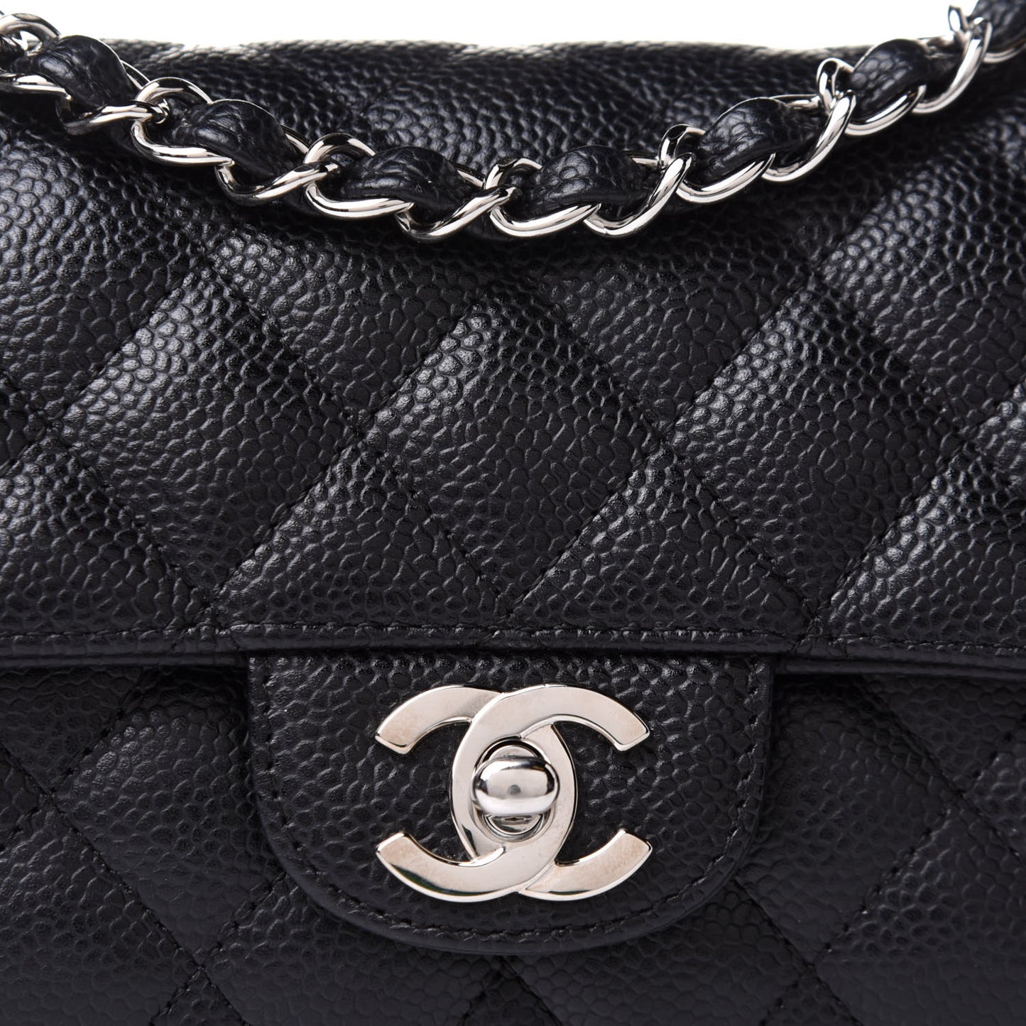 Caviar Quilted East West Flap Black
