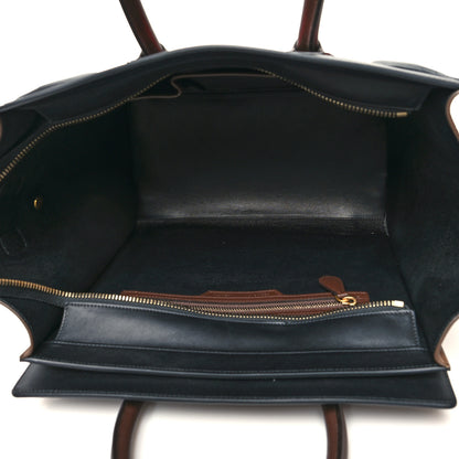 Celine Calfskin Bullhide Mini Luggage Tri-Color Bright Red 5 of 11