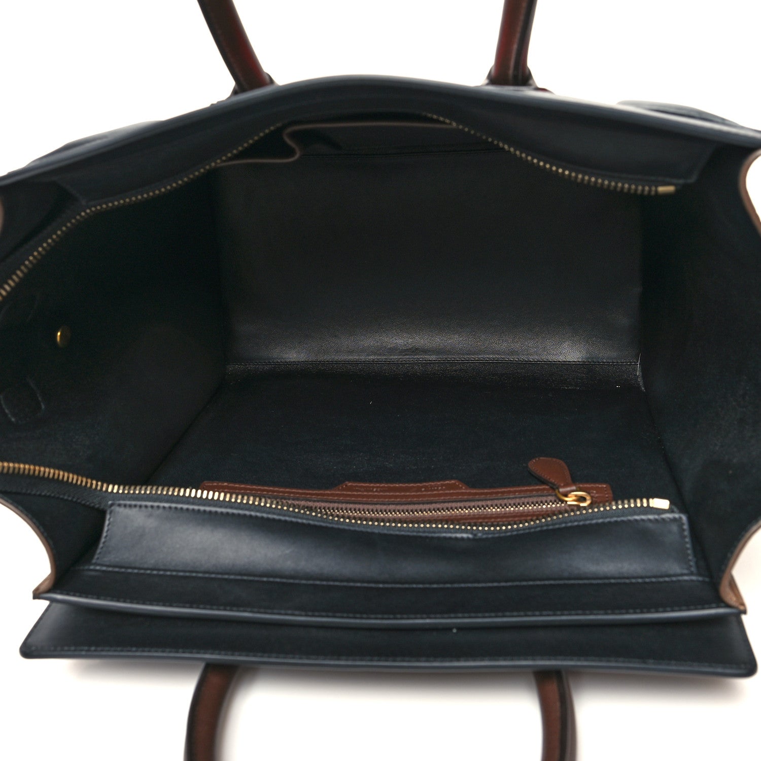 Celine Calfskin Bullhide Mini Luggage Tri-Color Bright Red 5 of 11