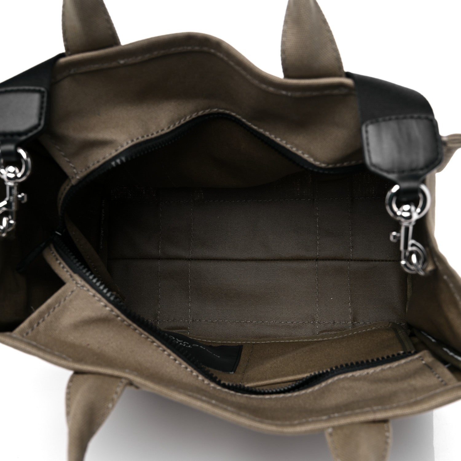 Marc Jacobs Cotton Canvas Medium The Traveler Tote Bag Slate Green 4 of 7