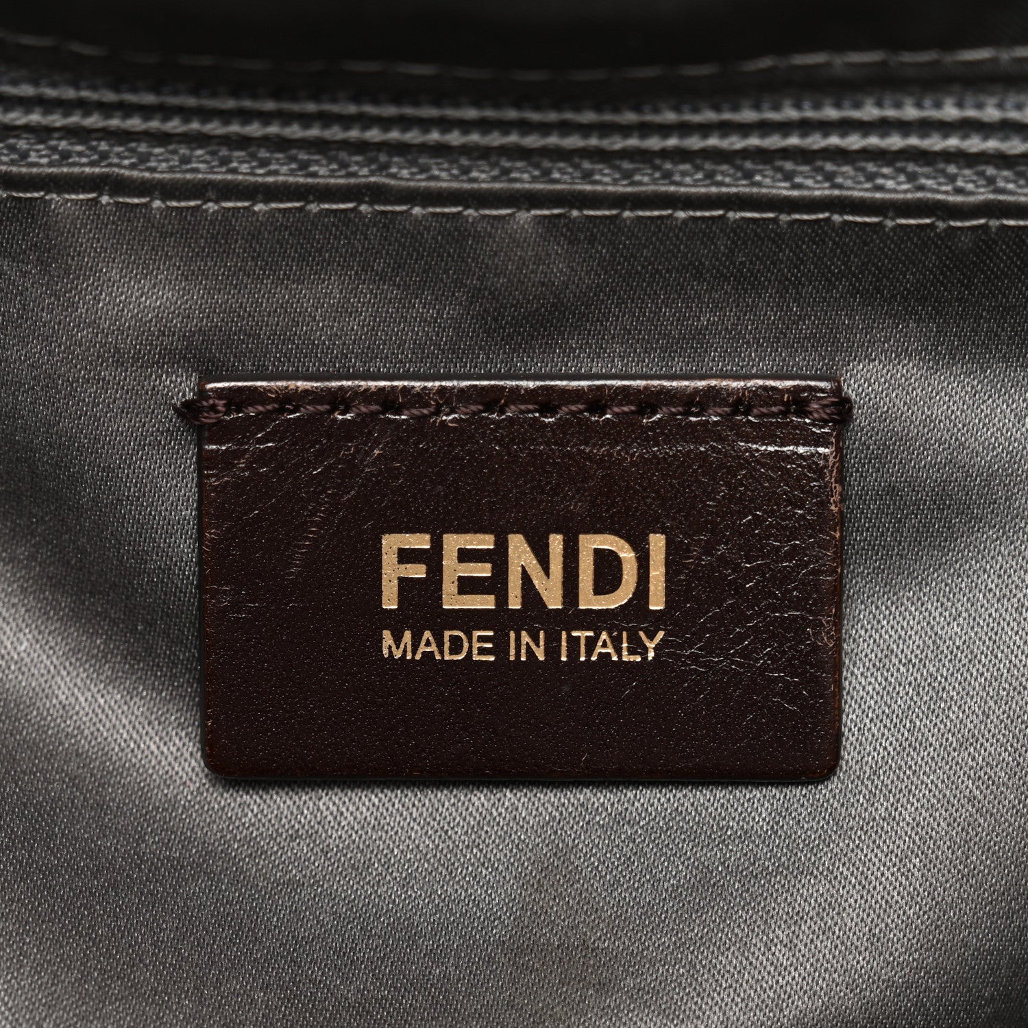 Fendi Vitello Savana Big Mama Baguette Grigio Tartaruga Natural 6 of 13