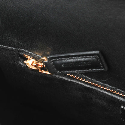 Saint Laurent Smooth Calfskin Medium Classic Monogram Universite Bag Black 10 of 11