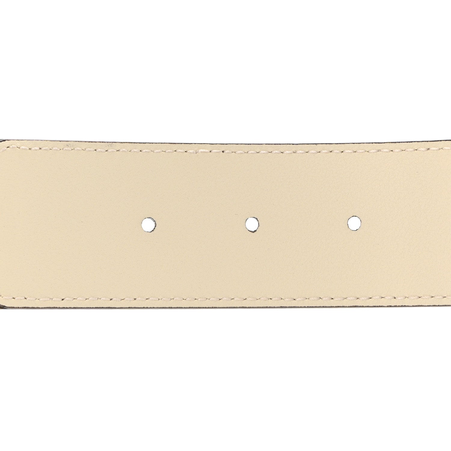 Gucci GG Supreme Monogram Matte Plutone Calfskin Double G 40mm Belt 80 32 Beige Ebony Mystic White 4 of 5