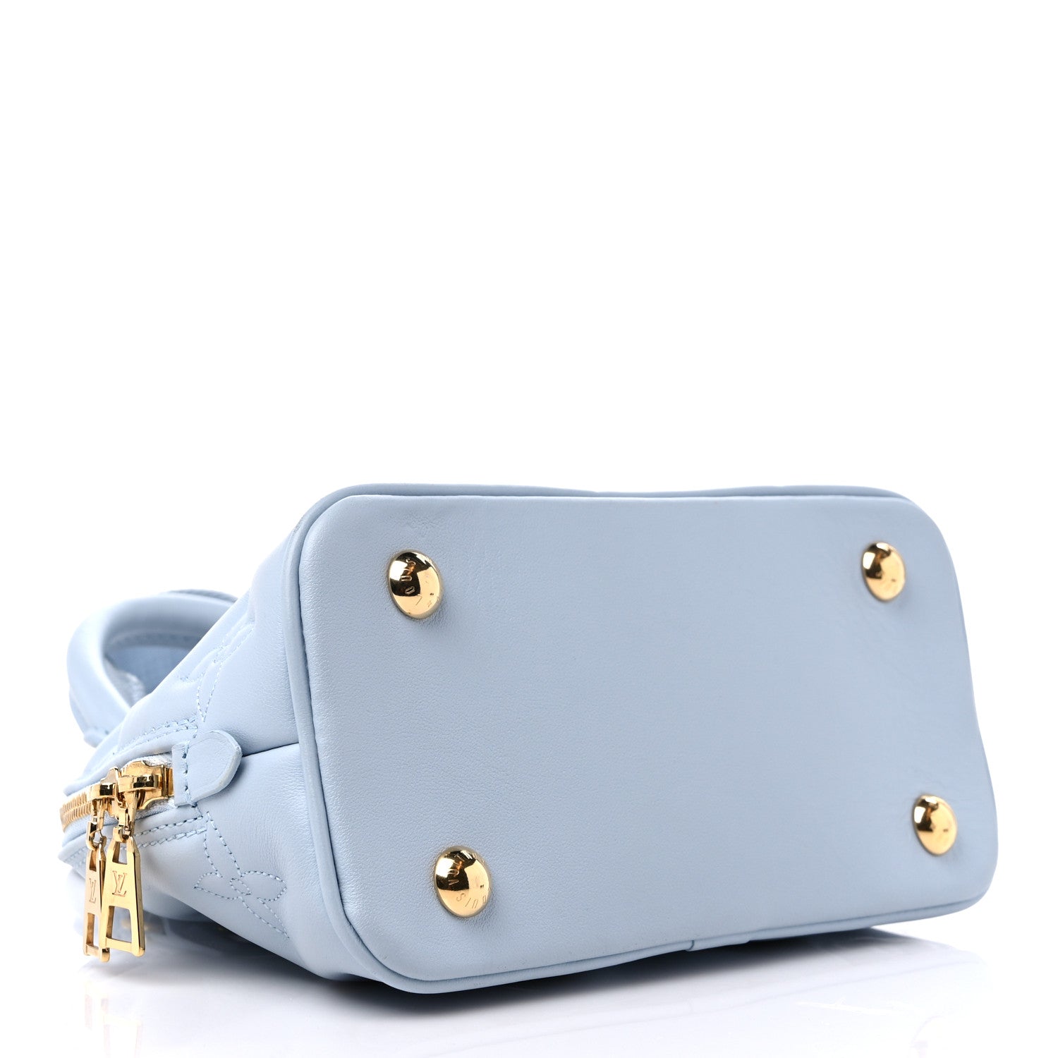 Louis Vuitton Calfskin Bubblegram Alma BB Ice Blue 4 of 9