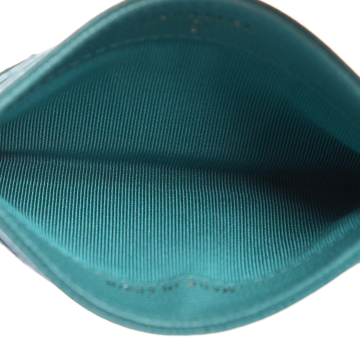 Caviar Quilted Card Holder Turquoise