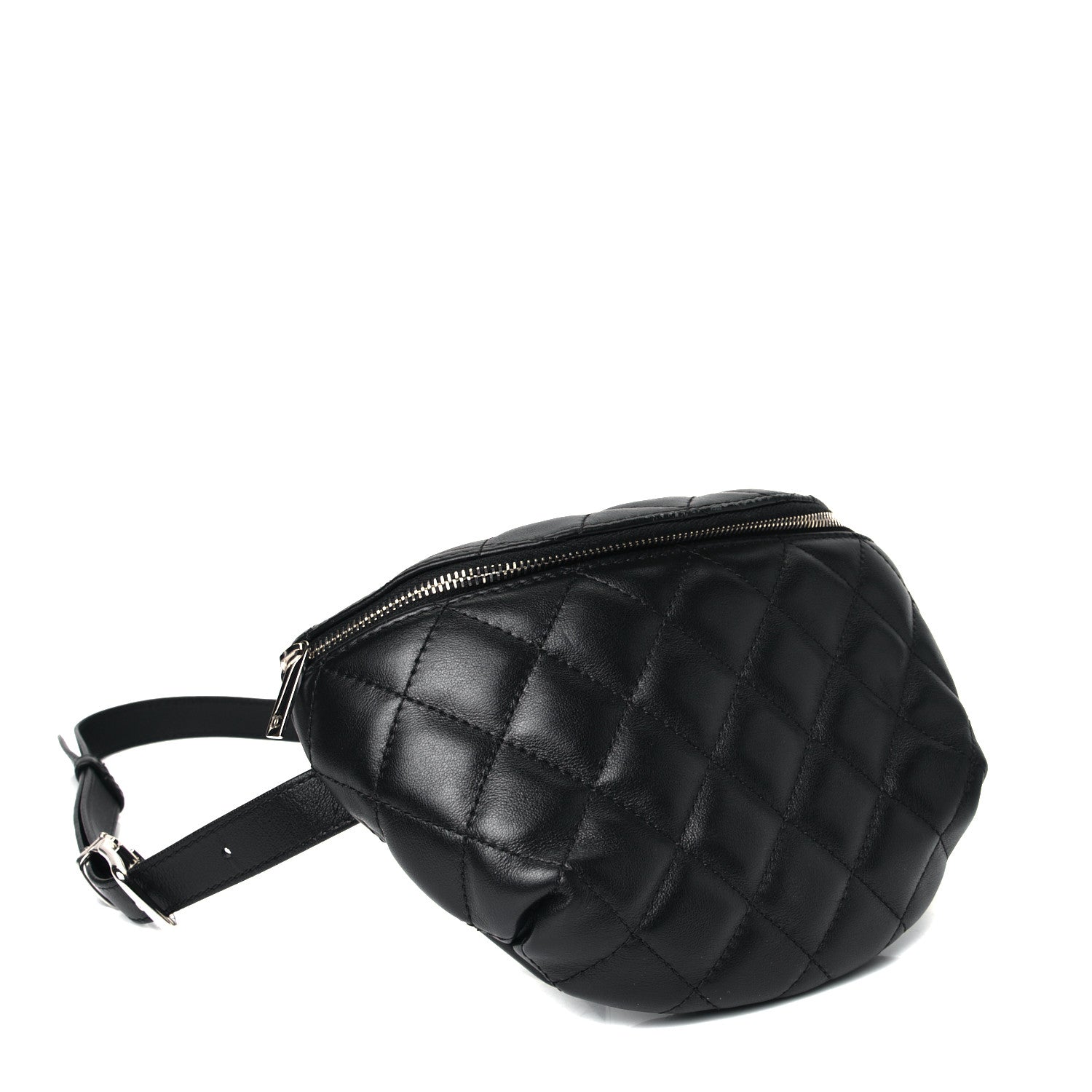 Chanel Lambskin Quilted Waist Belt Bag Black 3 of 4
