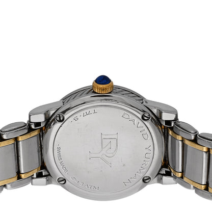 David Yurman Stainless Steel 18K Yellow Gold Diamond Bezel Mother of Pearl 30mm Classic Quartz Watch 4 of 4