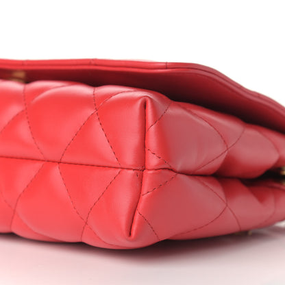 Balenciaga Nappa Calfskin Quilted Medium Touch B Shoulder Bag Bright Red 8 of 8