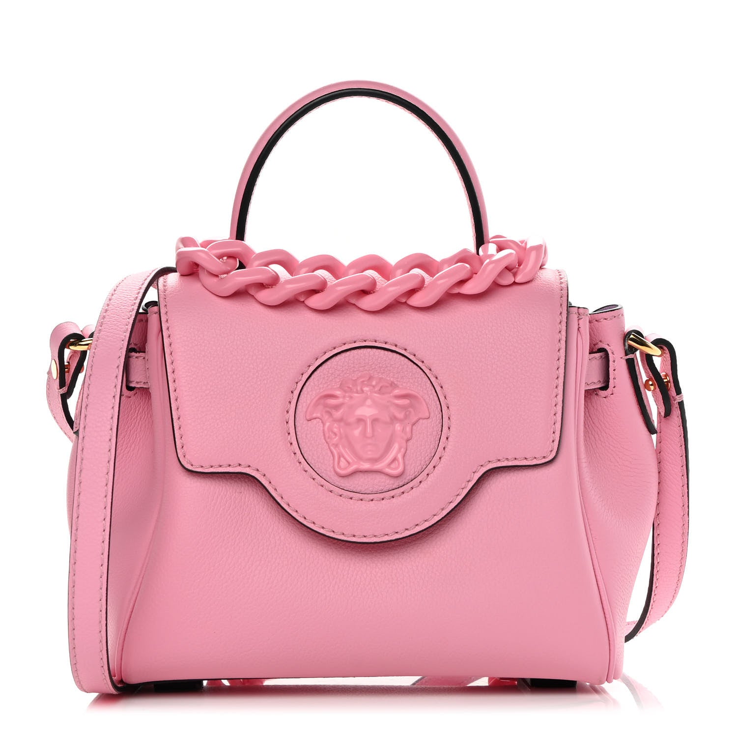 Versace Grained Calfskin Small La Medusa Top Handle Bag Pink 1 of 16