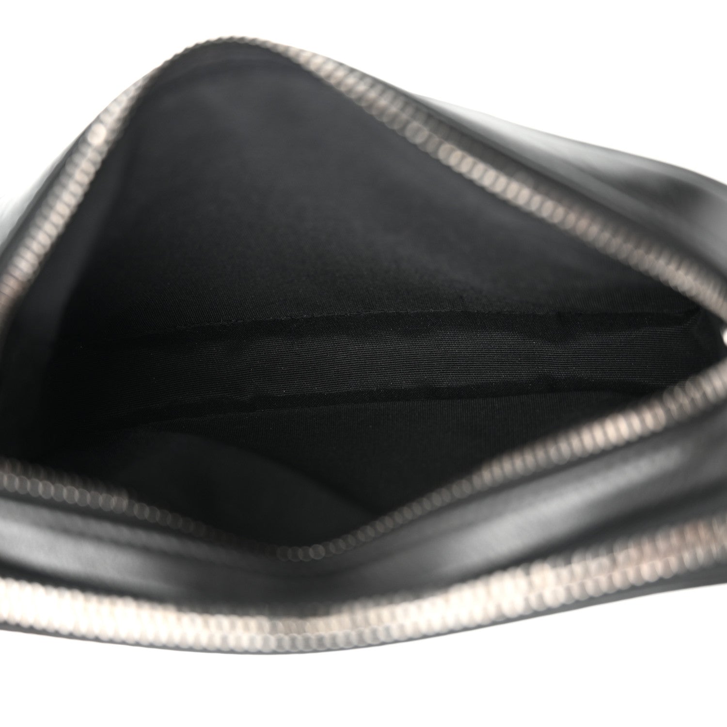 Christian Dior Grained Calfskin CD Icon Zipped Pouch With Strap Black 6 of 12