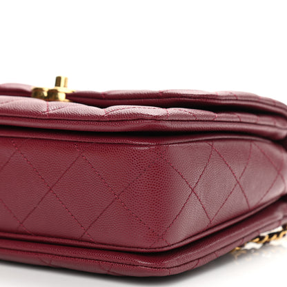 Chanel Caviar Quilted Coco First Flap Burgundy 10 of 11