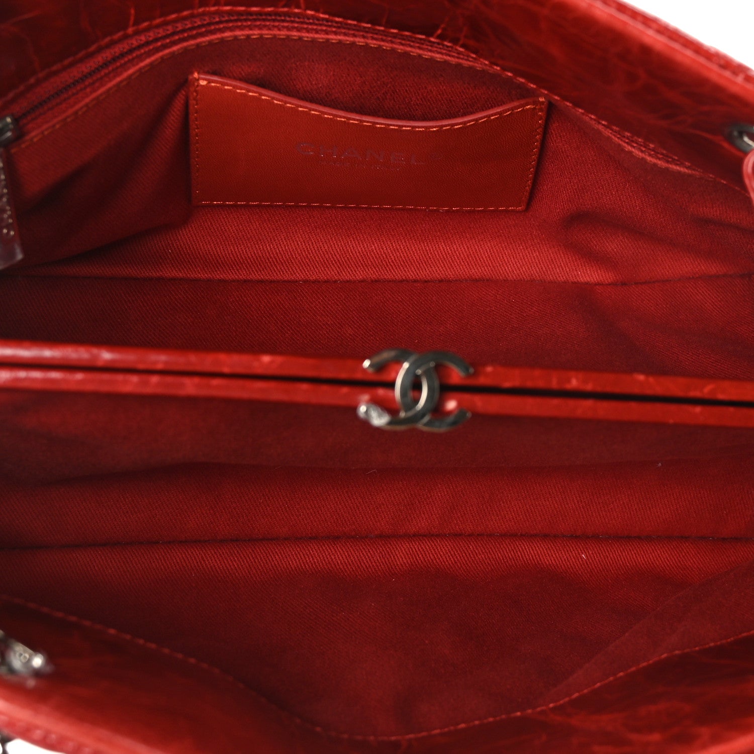Chanel Glazed Calfskin Quilted Medium Just Mademoiselle Red 6 of 10
