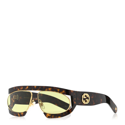 Gucci Oval Sunglasses GG0233S Tortoiseshell Gold 1 of 8