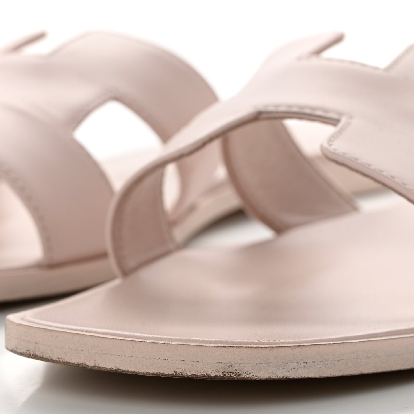 Box Calfskin Oran Sandals 41.5 Rose Pale