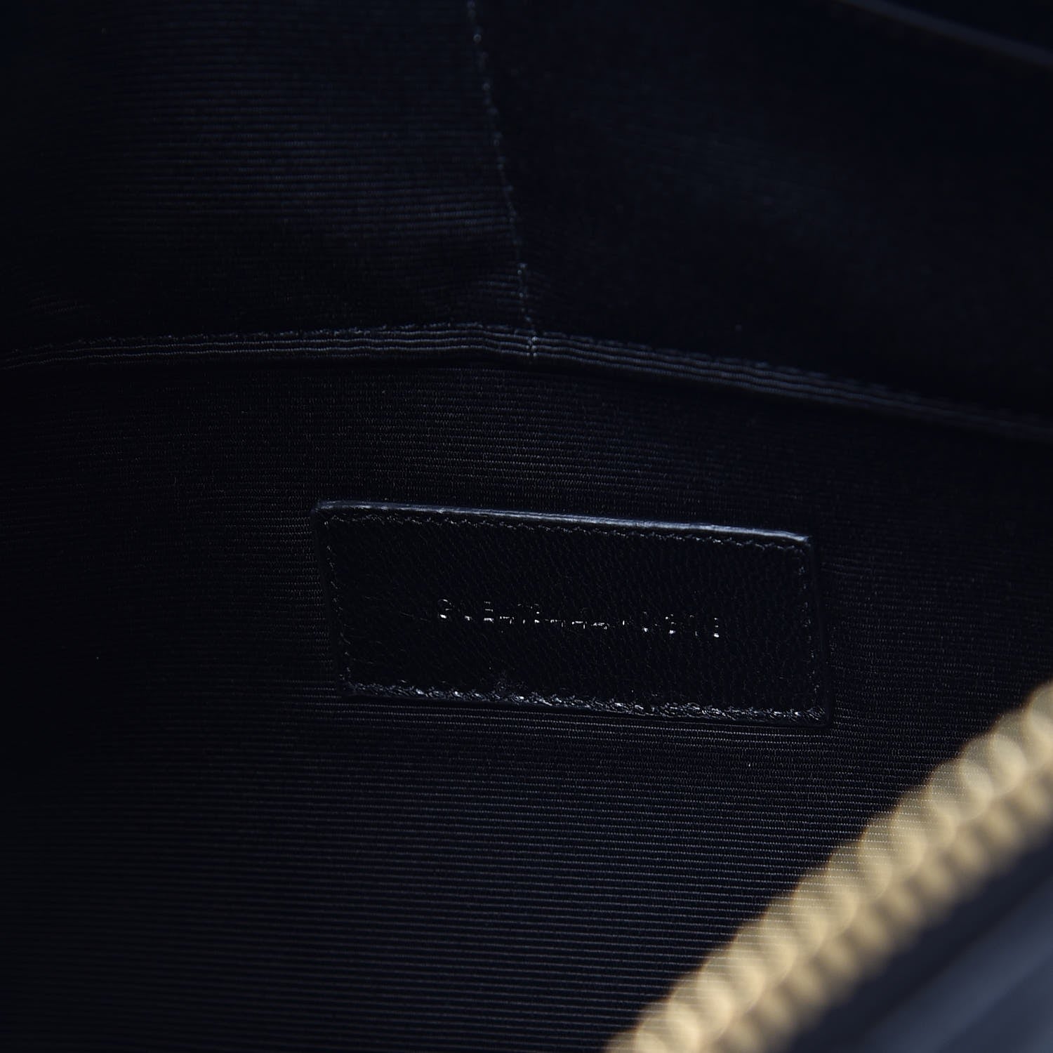 Saint Laurent Calfskin Matelasse Chevron Monogram Zip A4 Pouch Black 7 of 8