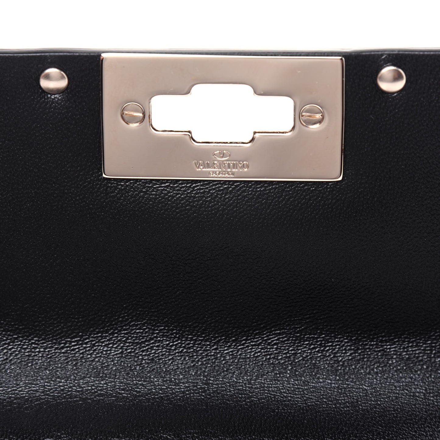 Lambskin Small Rockstud Spike Shoulder Bag Black
