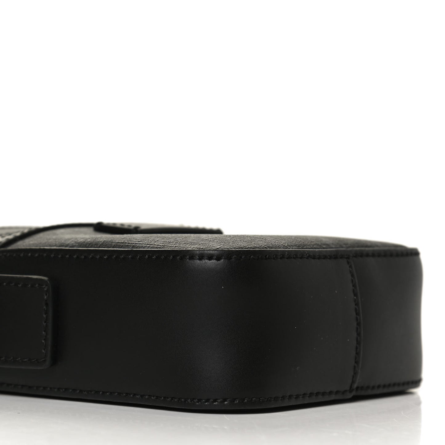GG Supreme Monogram Appia Calfskin Web Small Camera Messenger Bag Black Grey