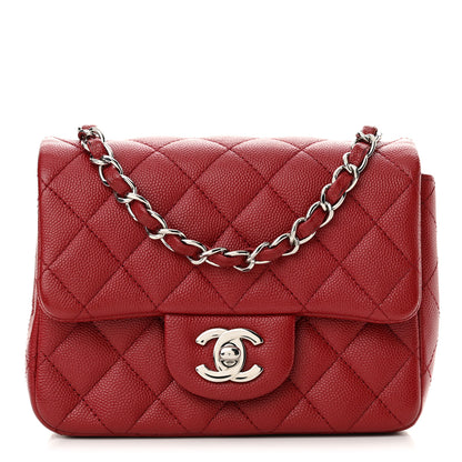 Chanel Caviar Quilted Mini Square Flap Red 1 of 12