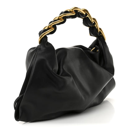 Burberry Calfskin Small Swan Chain Shoulder Bag Black 3 of 9