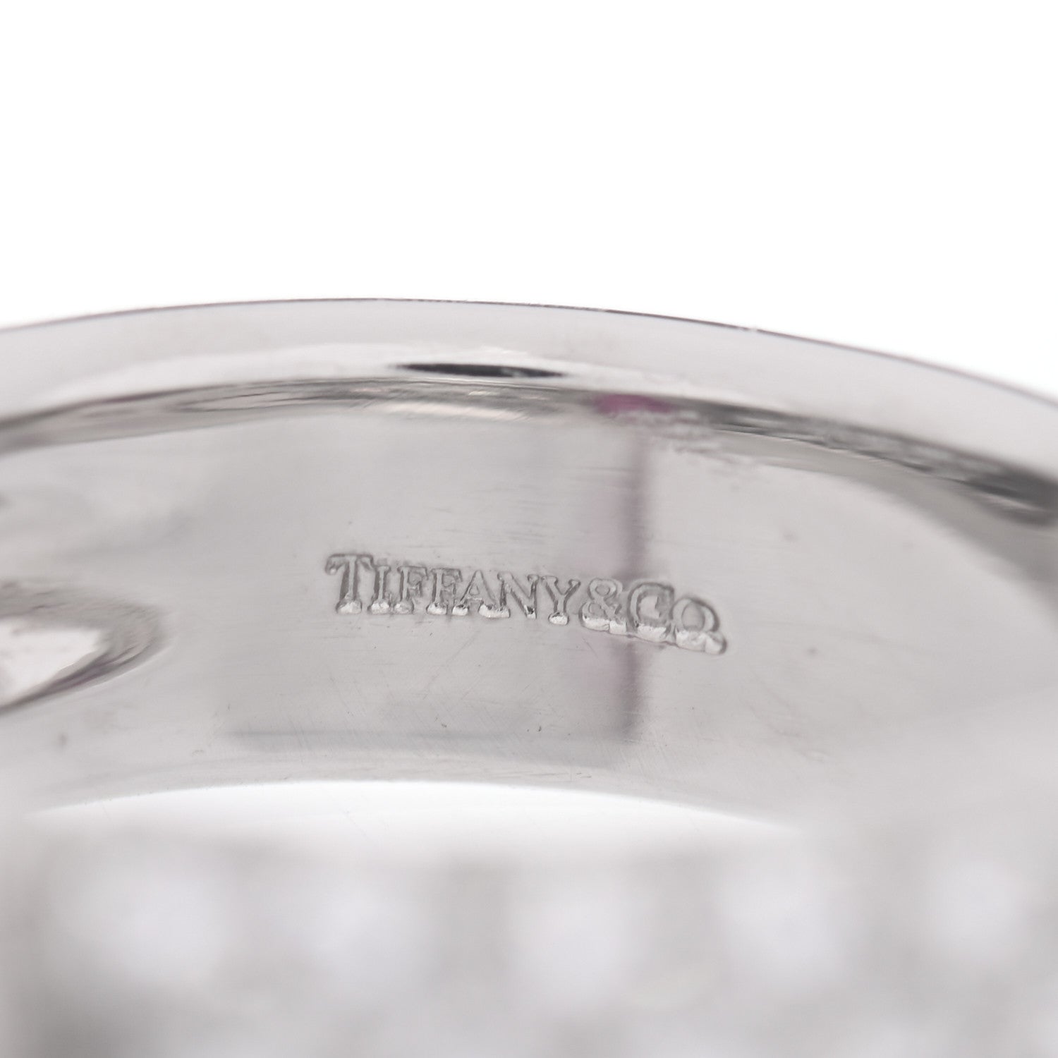 Tiffany Platinum Diamond Ruby Pave Ring 52 6 5 of 5