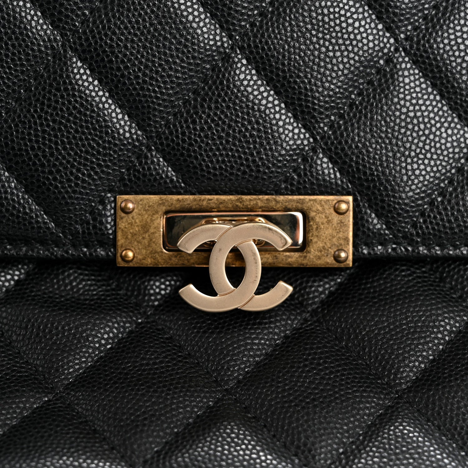 Chanel Caviar Quilted Large Golden Class Pouch Black 8 of 8