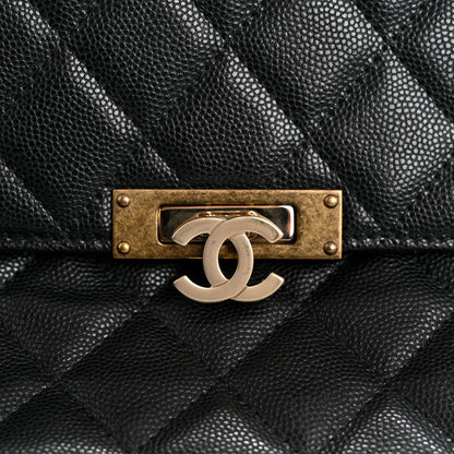 Chanel Caviar Quilted Large Golden Class Pouch Black 8 of 8