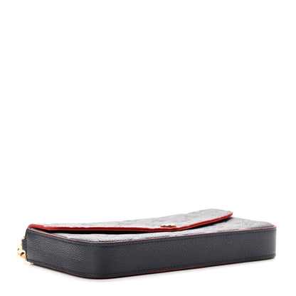 Louis Vuitton Empreinte Pochette Felicie Chain Wallet Marine Rouge 5 of 9