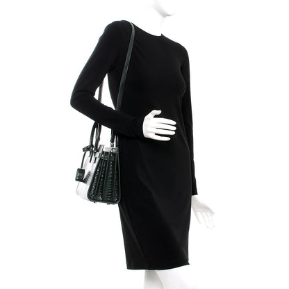 Saint Laurent Calfskin Crocodile Embossed Baby Sac De Jour Dark Leaf 2 of 7