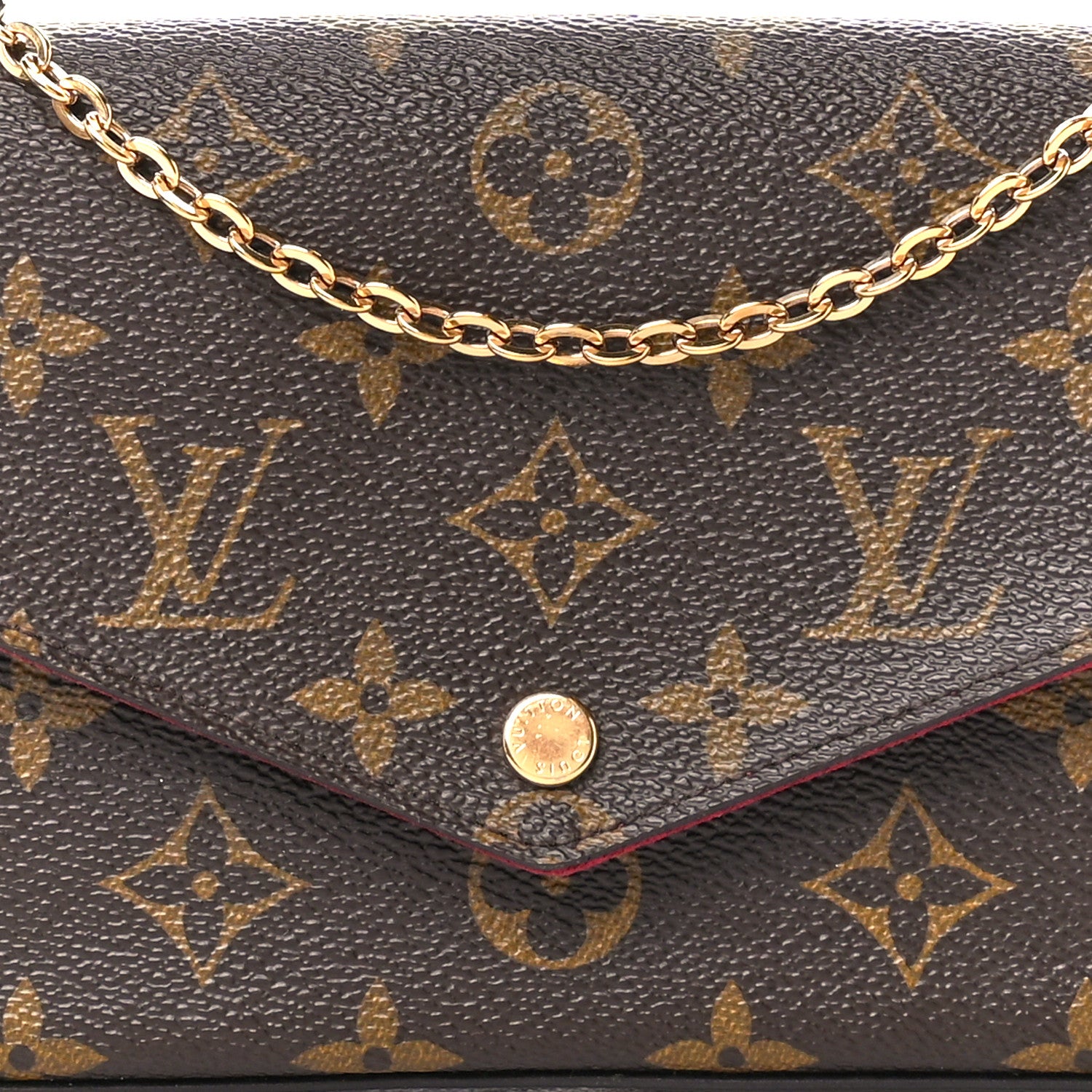 Louis Vuitton Monogram Pochette Felicie Chain Wallet Fuchsia 13 of 16