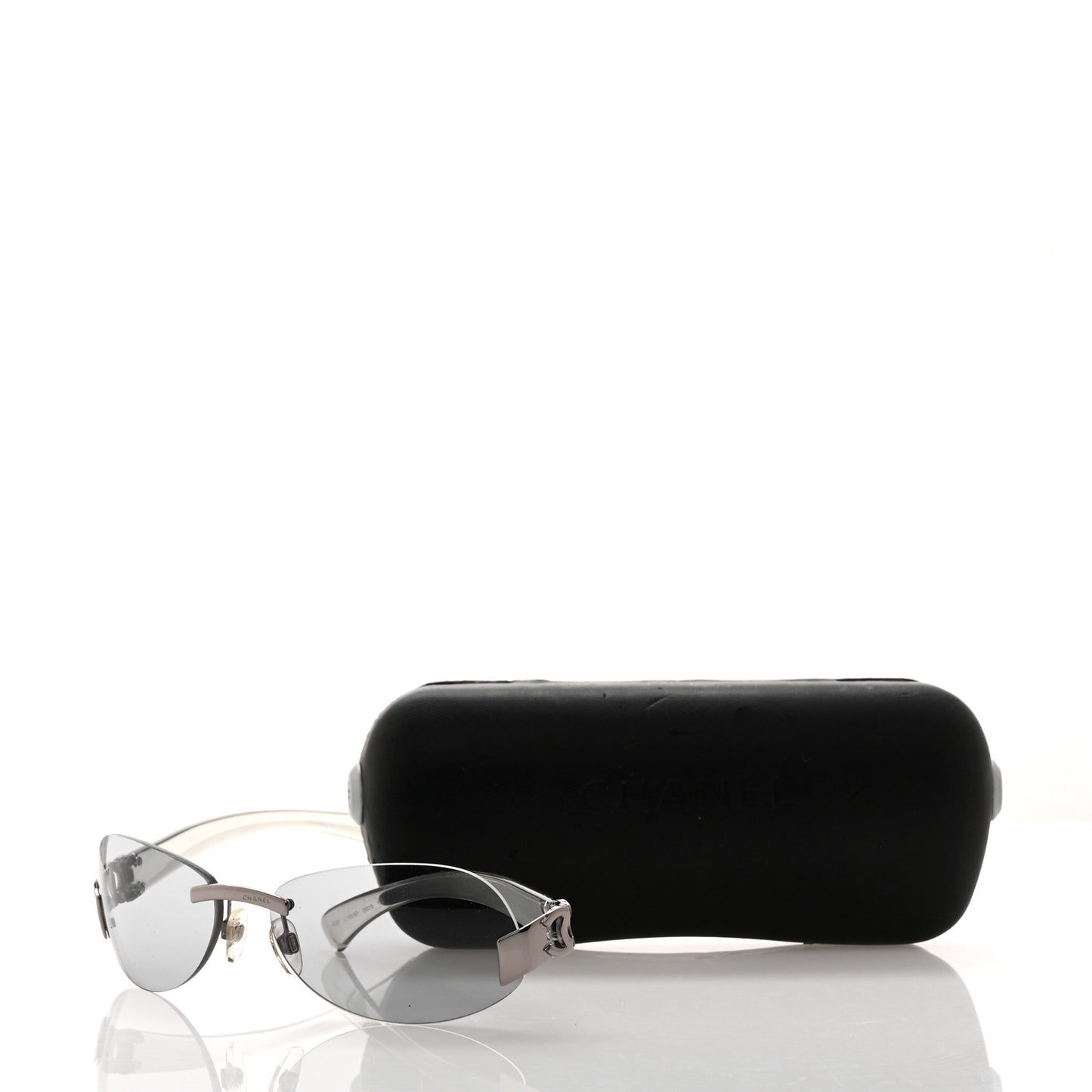 Frameless CC Logo Sunglasses 4037 Clear