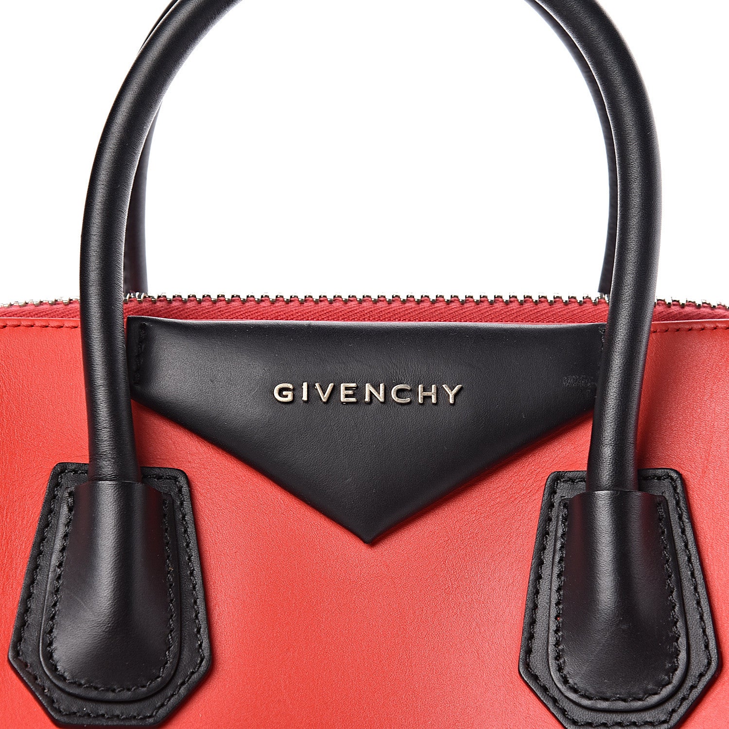 Givenchy Smooth Calfskin Small Bi-Color Antigona Red Black 8 of 13