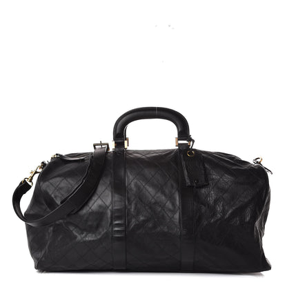 Chanel Calfskin Stitched Duffel Bag Black 1 of 12