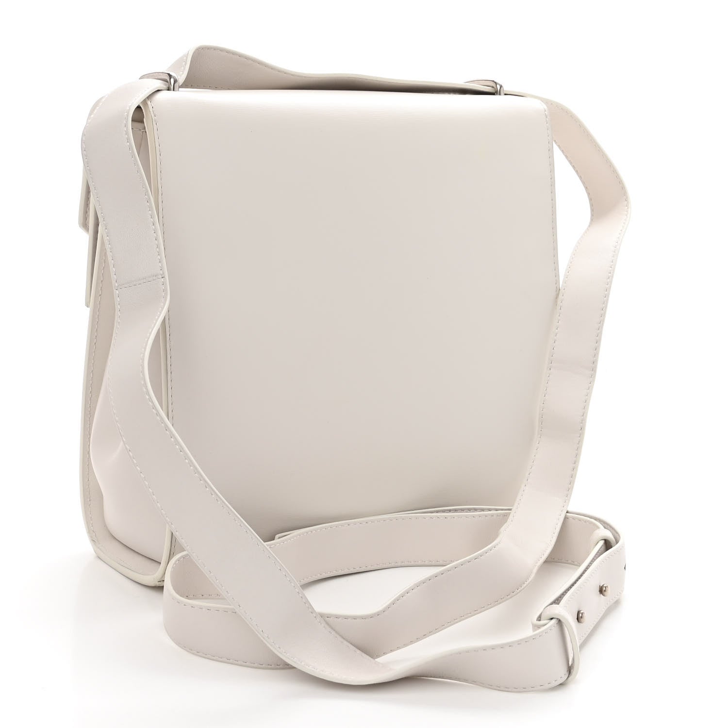 Bottega Veneta Box Calfskin Nappa Clip Bag Chalk 3 of 9