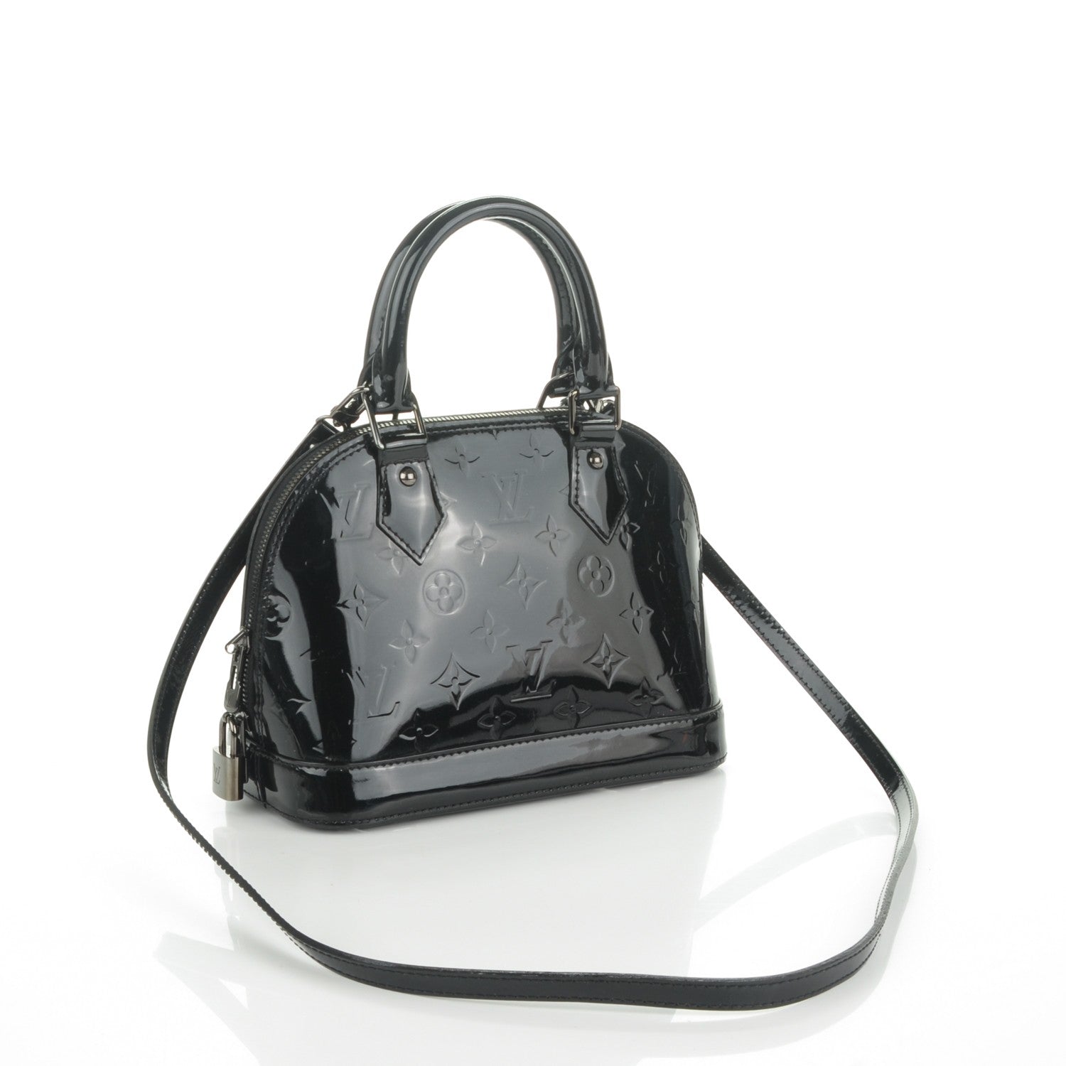 Louis Vuitton Vernis Alma BB Noir Magnetique 3 of 7